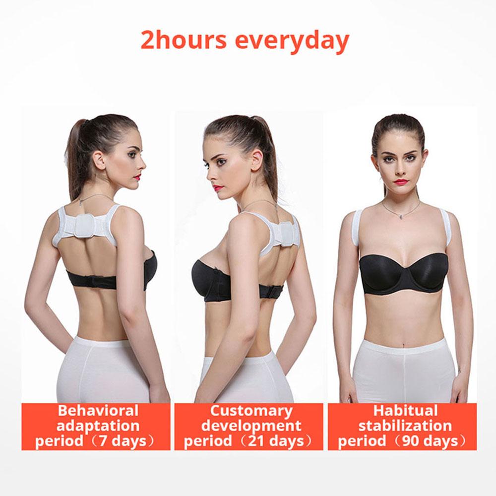 Rückenhaltungskorrektor Verstellbare Größe Unisex Unsichtbarer Rücken Schulter Orthese Wirbelsäulenstütze Korrekturgürtel Zuhause Büro Fitnessstudio Sport