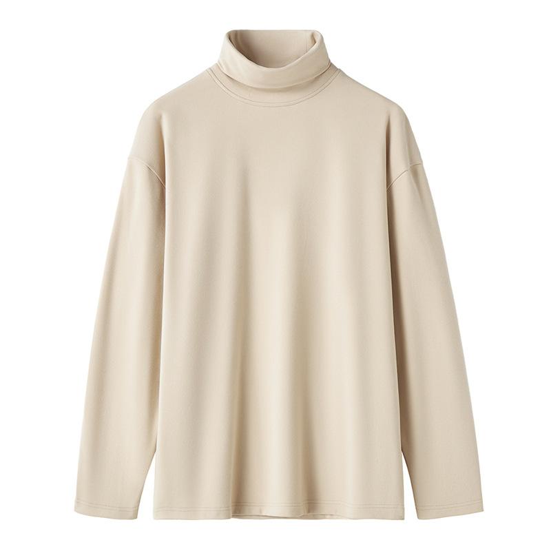 

Теплая внутренняя рубашка мужская осенне-зимняя простая однотонная свободная повседневная футболка с длинными рукавами мужской свитер 3XL