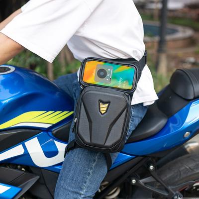Waterproof Motorbike Hip Bum Bag, Large Capacity Motorcycle Waist Pack with Mobile Phone & Cards Organizer