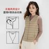 Women's V Neck Sleeveless Down Vest Regular Fit Commuter Style Lightweight Puffer Vest