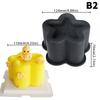 Heart Star Square Cake Silicone Mold Chocolate Mousse Mould Soap Candle Mold Gypsum Making Moulds Kitchen Bakeware