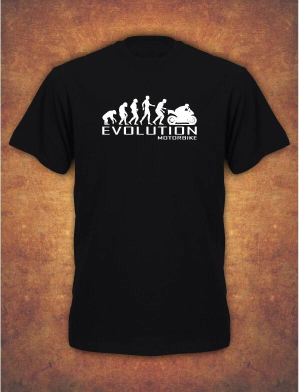 Evolution Of Motorbike Christmas Motorcycle Rider Bike Biker Mens T- Shirt Black 4XL
