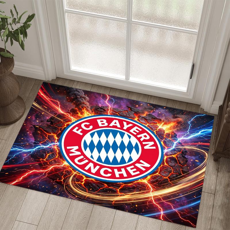 Bayern München Design Kristal Fluweel Tapijt Gezellig Niet?Antislip Bedrukt Tapijt Voor Slaapkamer Woonkamer Entree