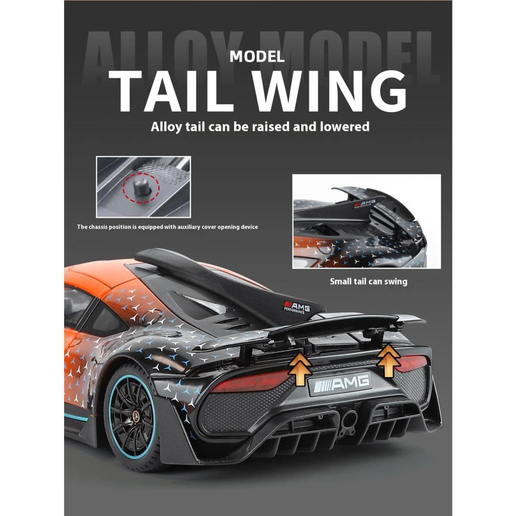 1/18 BENZ AMG ONE Alloy Super Sports Car Model Sound and Light Boy Toy Car Model Figure Birthday Gift Collection Desk Decoration