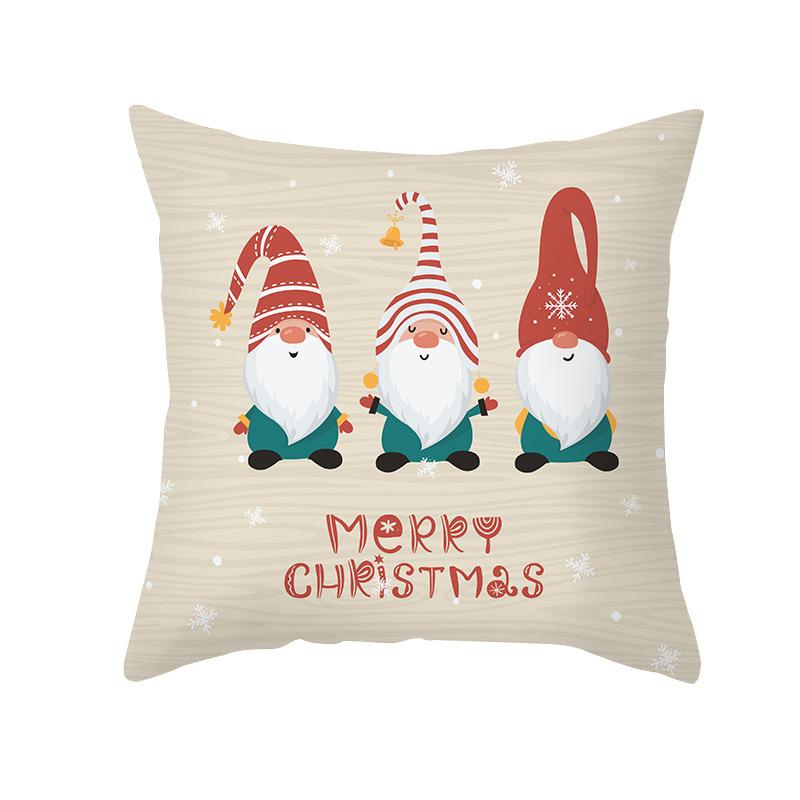 Christmas Pillow Case Small Animal Print Peach Skin Pillow Case Home Pillow Sofa Cushion