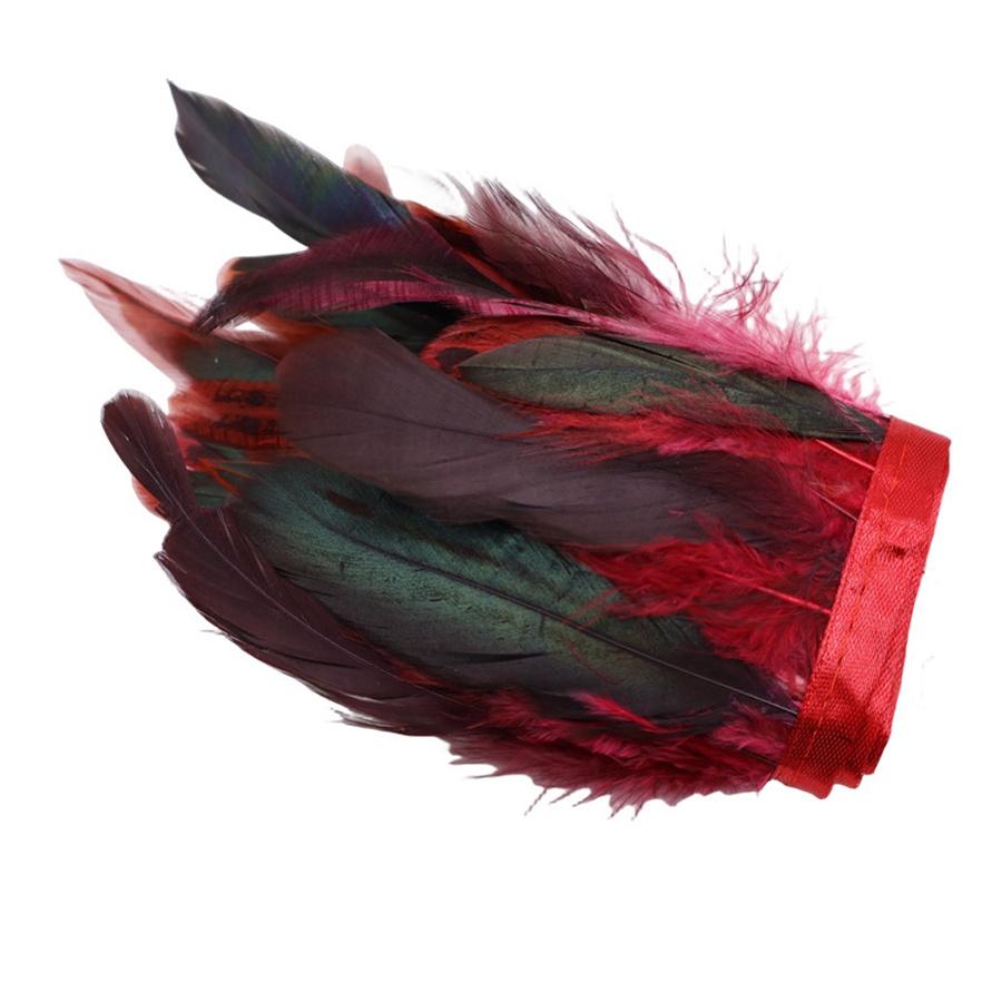 1/10M Rooster Feather Trim Sewing Crafts DIY Christmas Plume Natural Feather Ribbon Jewelry Making Wedding Party Decor