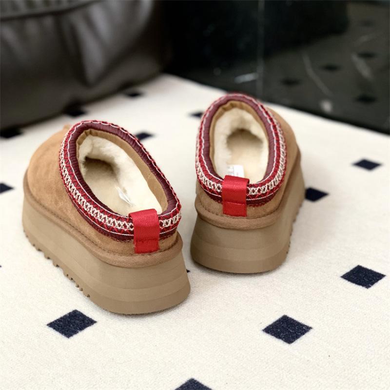 Sangpo snow boots thick-soled new fur integrated ethnic style heightened velvet thickened warm cotton shoes women's winter shoes
