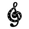 Music Wall Clock Cute Creative Clock Wood for Living Room Hotel Dining Room