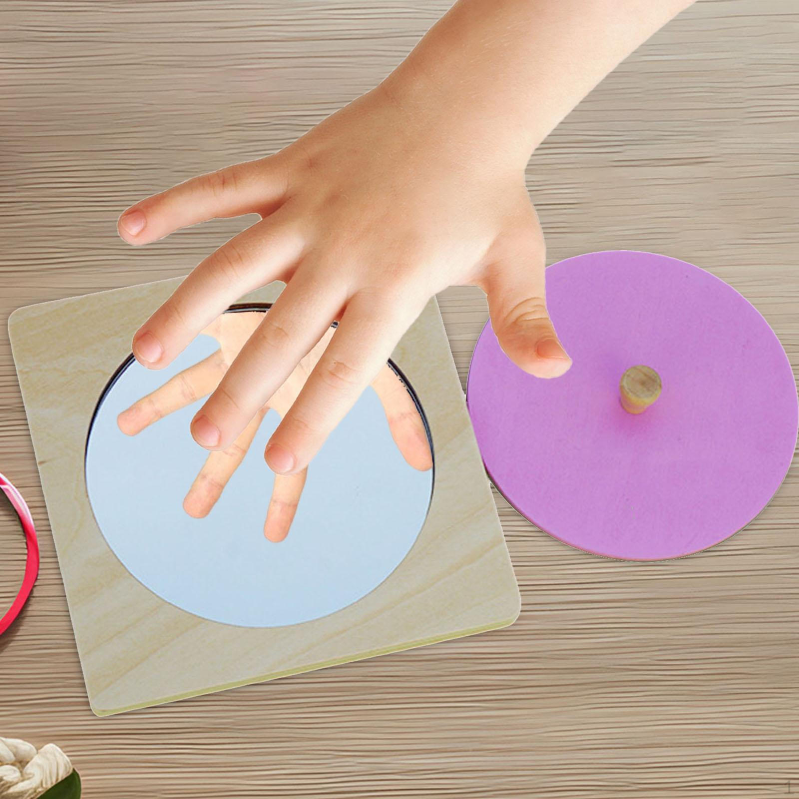 

Зеркальная головоломка Монтессори, сенсорные игрушки, развивающие пазлы с детскими ручками для детей, детей,