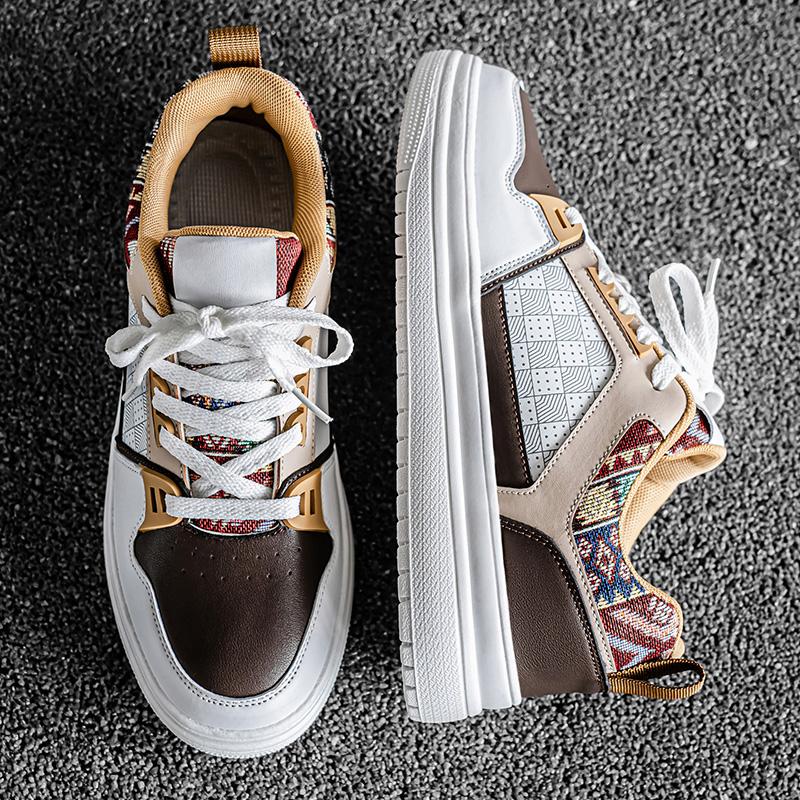

Autumn Mens Casual Skateboarding Sneakers Breathable Outdoor Tennis Shoes Versatile Student Platform Designer 39