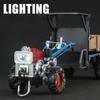 1:24 Alloy Agricultural Walking Tractor Toy Model Car Sound Light Retro Engineering Transport Vehicle Models Gifts for Friend