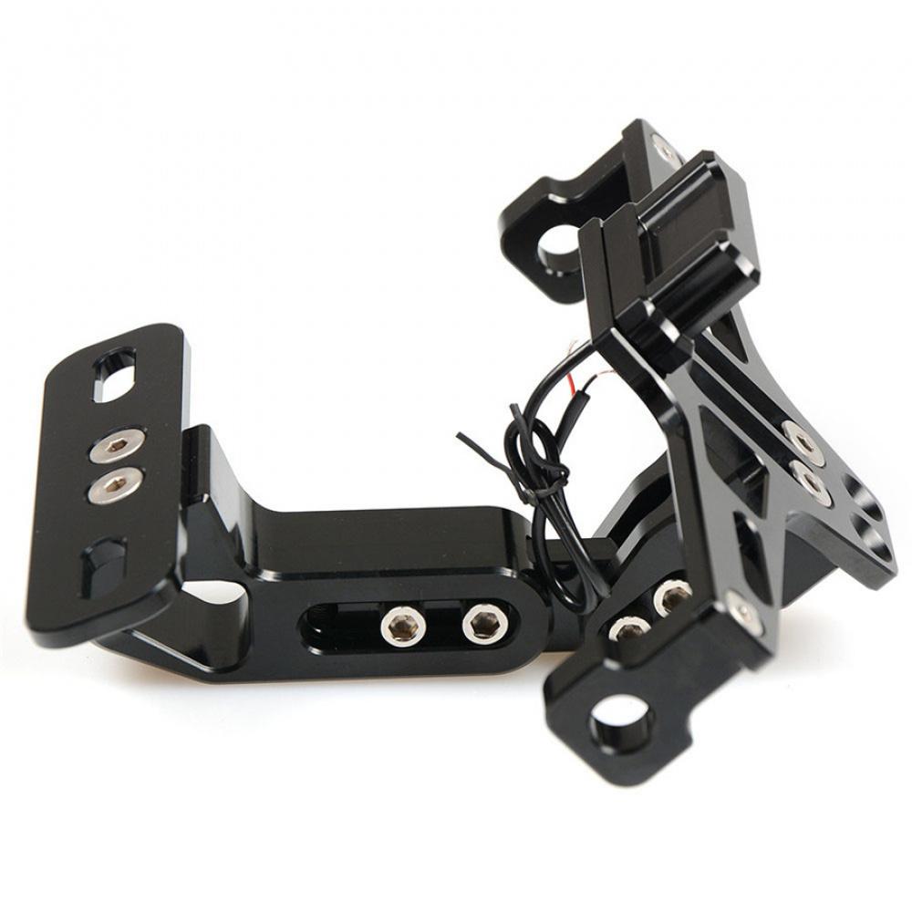 Blue Aluminium Alloy Motorbike Multiangle Adjustable License Number Plate Holder