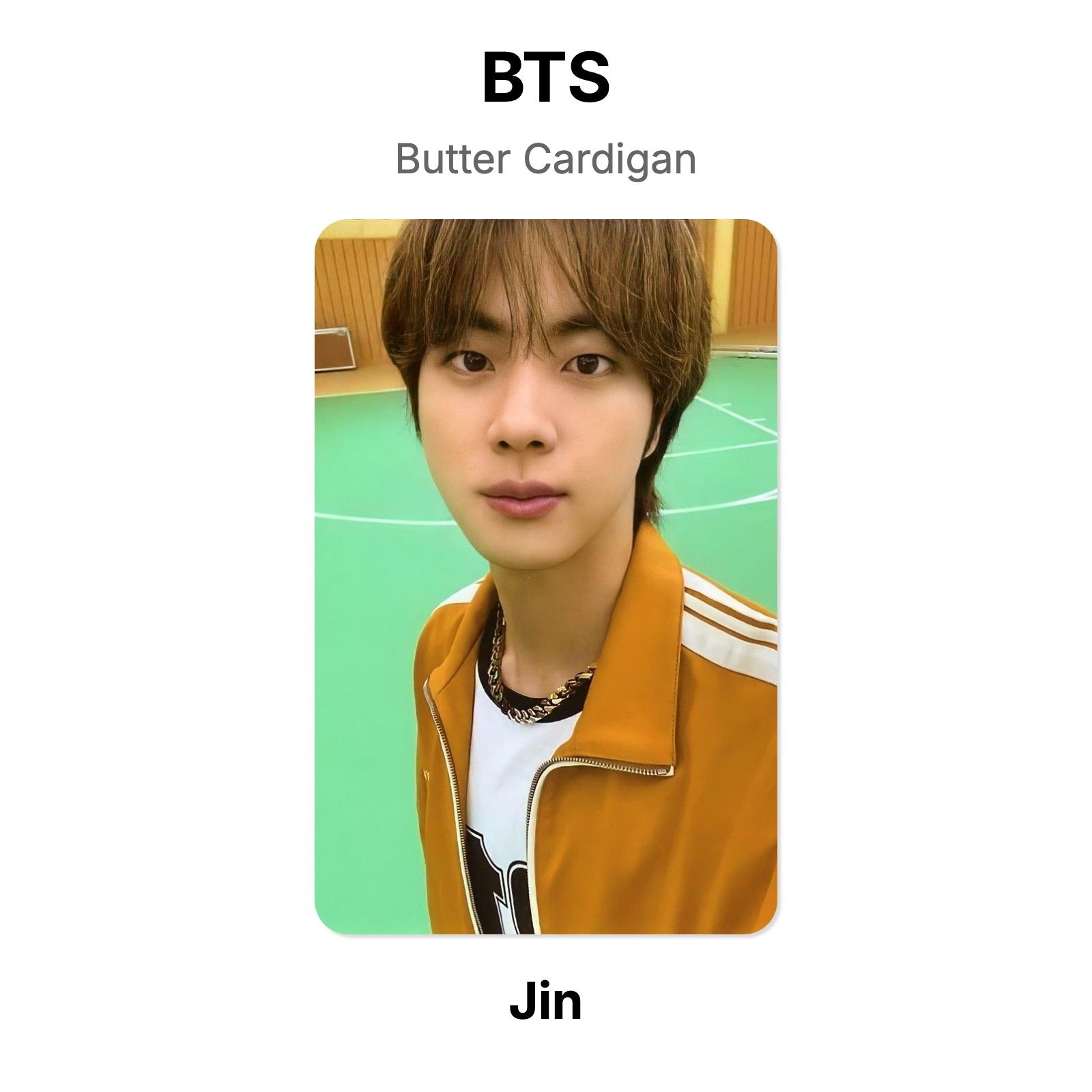 BTS Butter Cardigan Official Photocard Jin