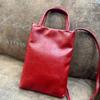 Leather Women'S Bag, Mobile Phone Bag, High-End Small Bag, First Layer Cowhide Niche Design, Portable Oblique Span Bag