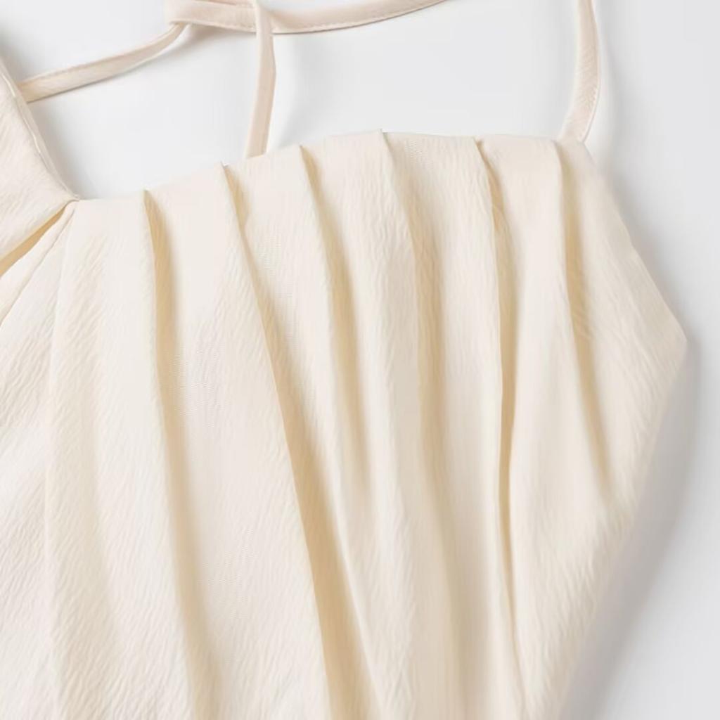 European and American Style, New Women's Clothing, Foreign Style, Fashionable, Versatile, Fashionable, Pleated Suspender Top