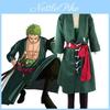 Ensemble de Costume d'Halloween Authentique Anime One Piece Roronoa Zoro 4 pièces