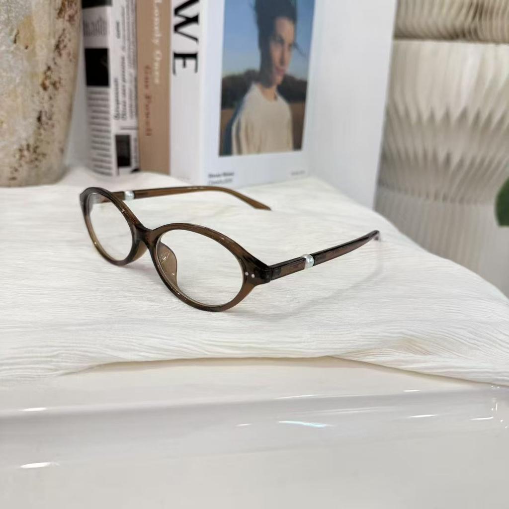 Material Women Sun Glass Oval Shape Uv400 Protection Sunglasses For Women Pearl Decoration Fashion Sunglass