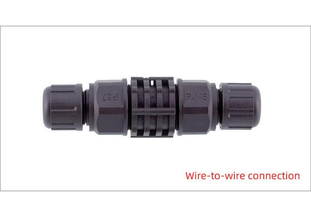 RJ45 Waterproof Panel Mount Gigabit Network Connector, US Standard, 8-Core