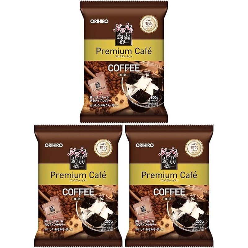 

[3 bags set] Orihiro Purunto Konjac Jelly Premium Cafe coffee jelly COFFEE konnyaku jelly 20g x 10 pieces 200g 3 bags set (total 600g)