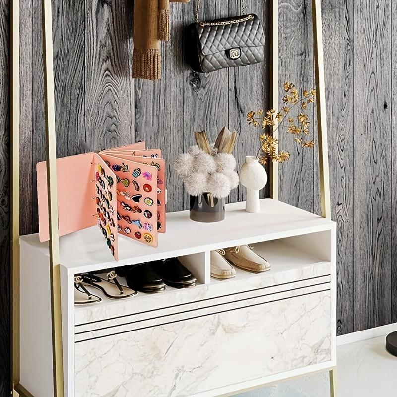 Książka do przechowywania zawieszek do butów, książka do przechowywania Croc Charms wyświetlacz torby plażowej uchwyt na zawieszki ze 120 otworami