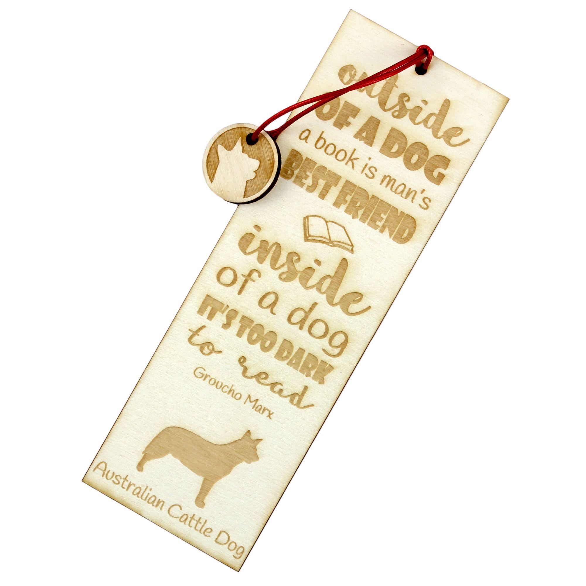 

Australian Cattle Dog, Blue Heeler, Red Heeler - dog bookmark, personalized bookmark, gift for bookworm from Art-Dog brand