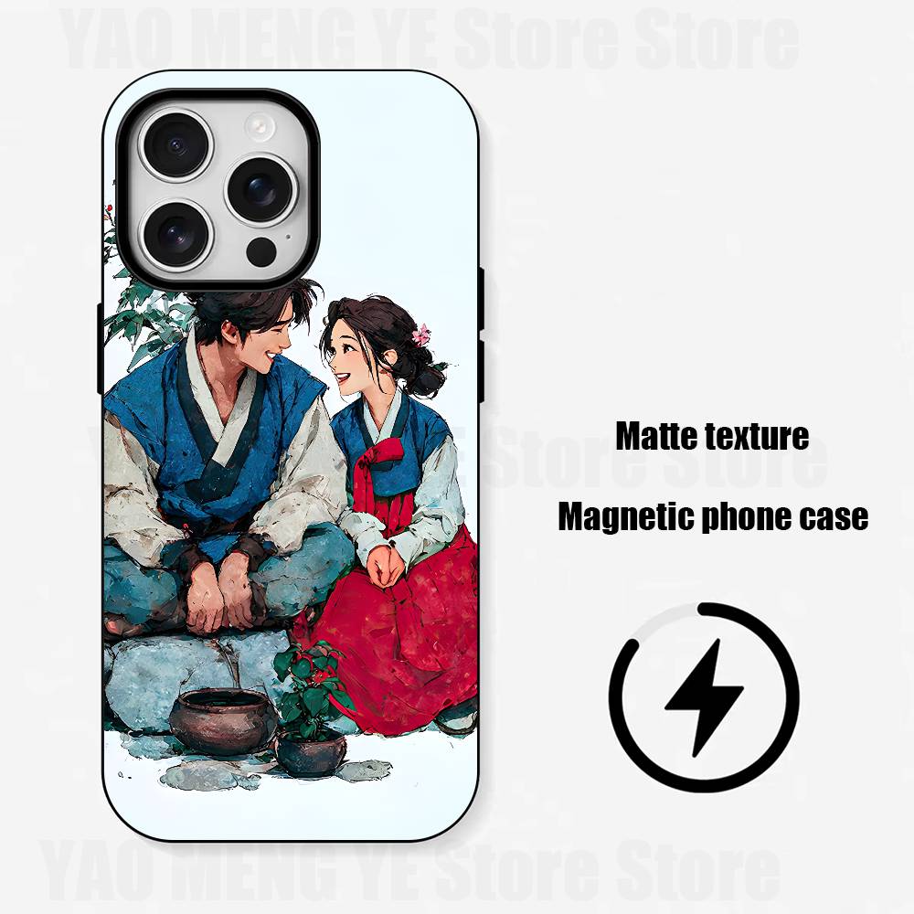 

Korean Tradition Lover Slim Matte Magnetic For Case For Iphone 17,16,15,14,13,12,11 Pro Max Mini Plus New Frosted Soft Shell iPhone11PROMAX
