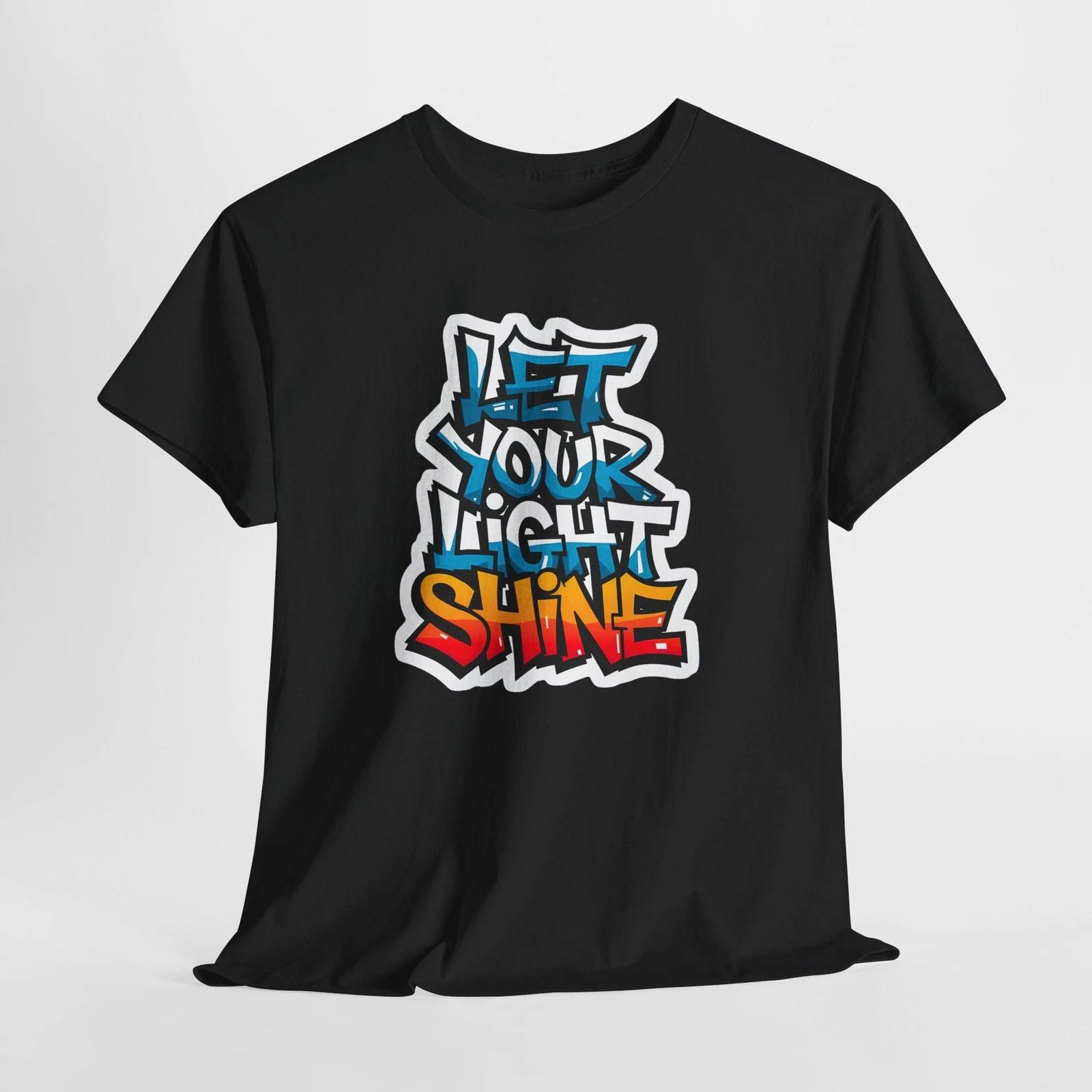 Let Your Light Shine Unisex Heavy Cotton Tee, Motivational Tee, Positive [...] L