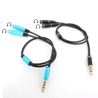 Sluchátkový rozbočovač pro počítač 2 Duální 3,5 mm samec na 3,5 mm stereo samice Samec AUX Audio Y Splitter kabel Adaptér pro sluchátka do PC