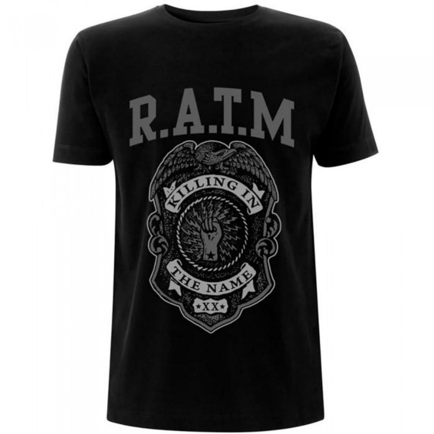 Rage Against the Machine Unisex Adult Police Badge Cotton T-Shirt S разноцветный
