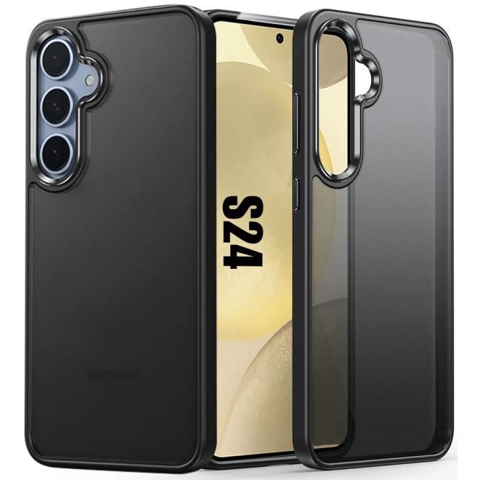 Coque - Samsung - Galaxy S24 - Antichoc - Silicone Noir - Ultra-mince - Translucide