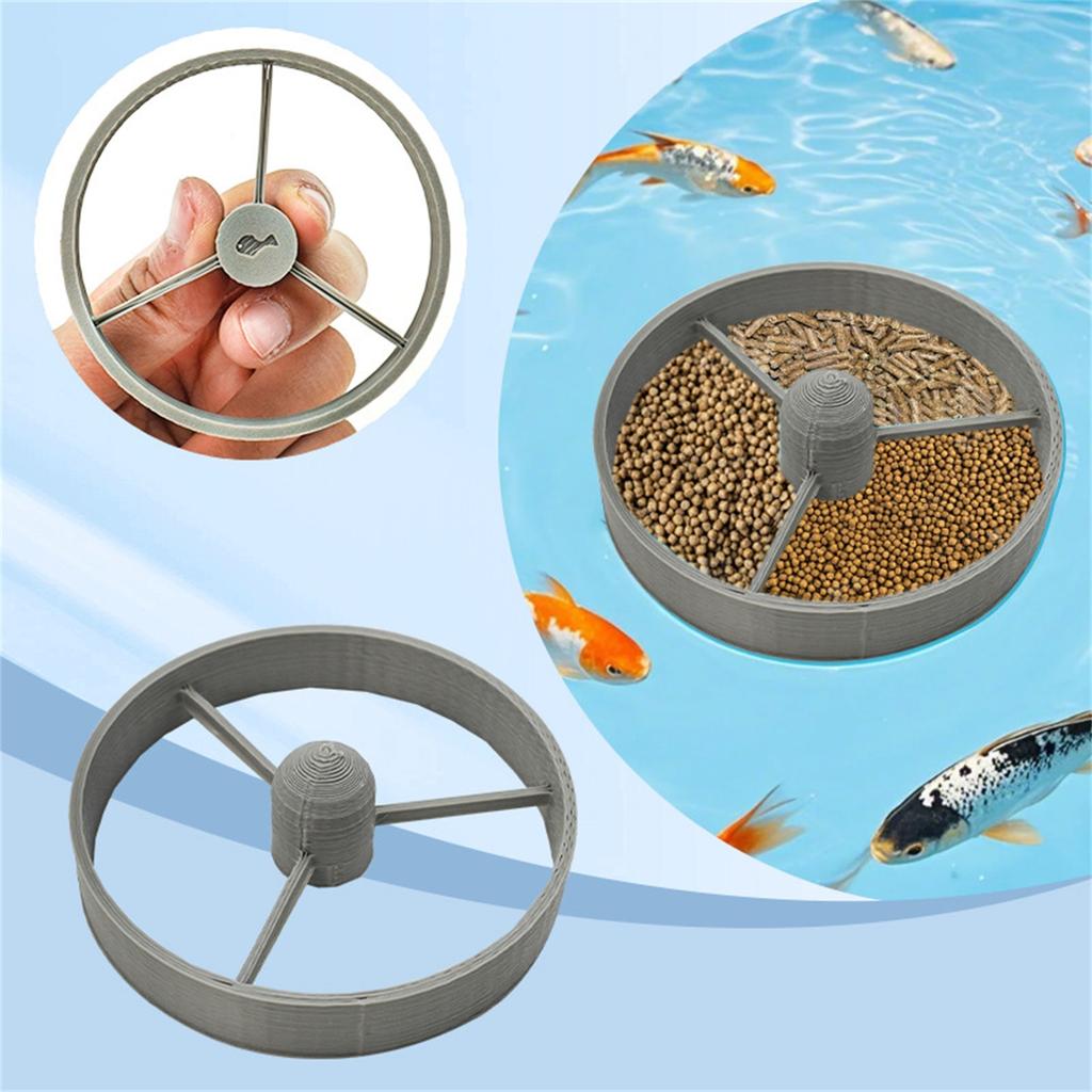 3D Printed Fish Pond Feeder Pond Fish Feeder Floating Aquarium Animal Feeder Reusable Fish Feeding Tool