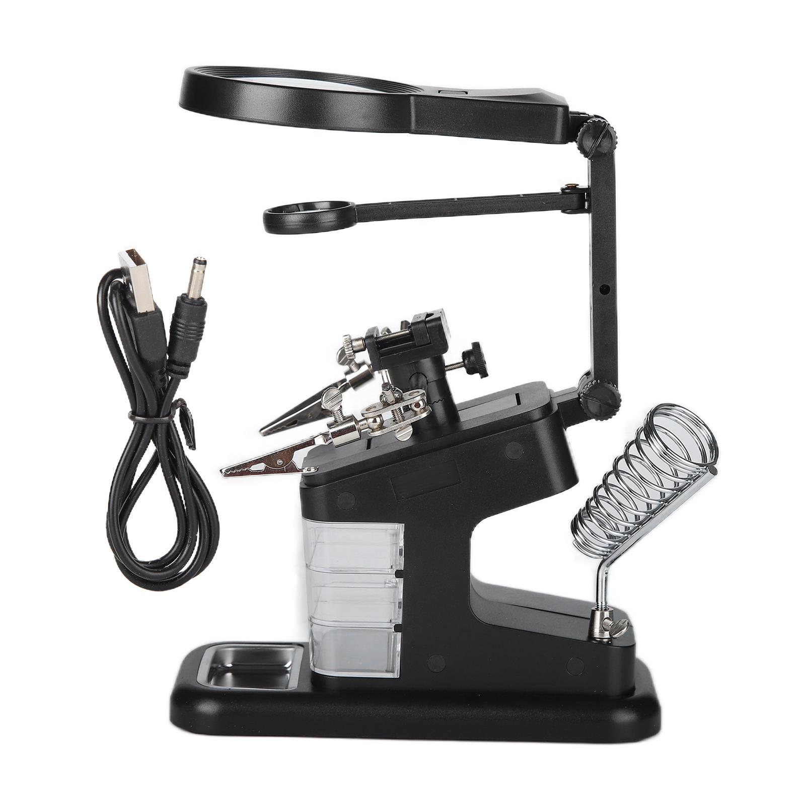 

TH7026 Desktop Magnifying Glass with 10LED Light Welding Magnifying Glass Repairing Tool 3X 4.5X