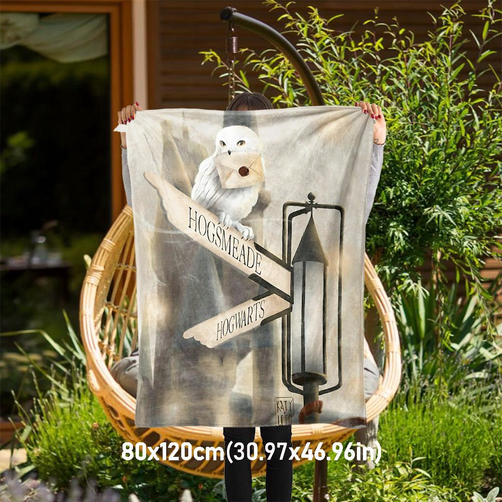 

1pc HOGSMEADE HOGWARTS KATY Outdoor Flannel Throw Blanket All Season Soft Warmth,Home Decor 1031129 80x120cm