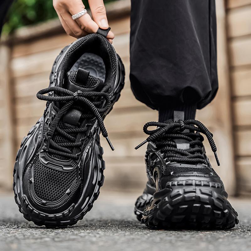 Men's shoes spring and summer breathable versatile casual dad shoes men's thick-soled heightening Darth Vader sneakers