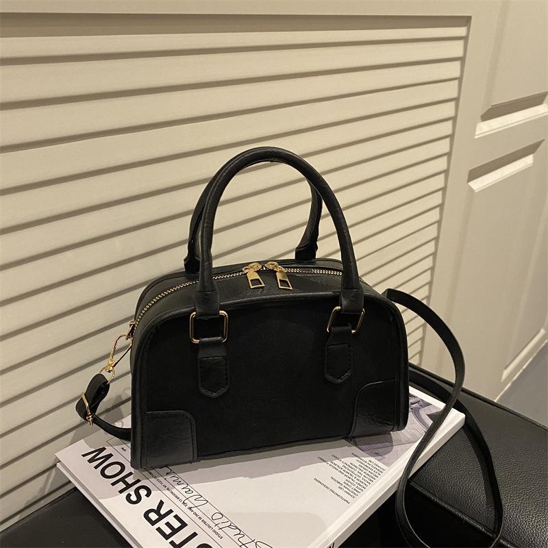 Korean niche bag women's new textured chain bag messenger bag fashion shoulder bag Boston bag