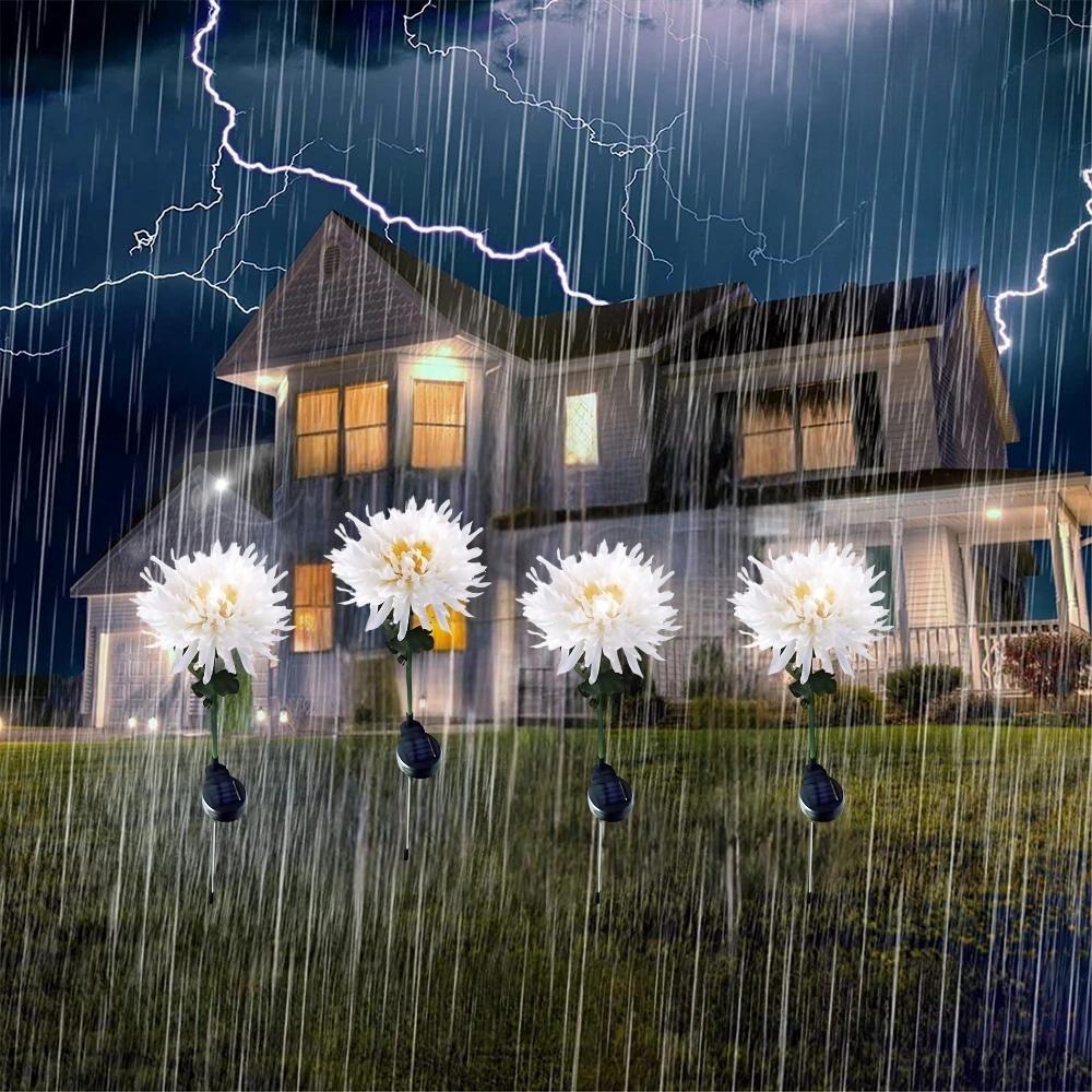 Solar Lighting Lamp Set 2x LED Flowers Solar Chrysanthemum GoGarden