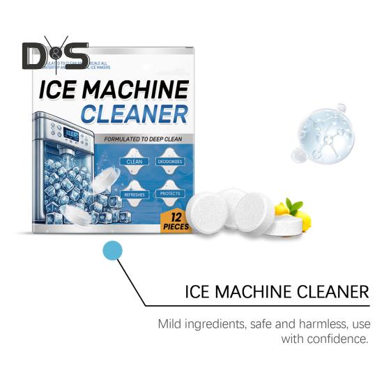 Reinigungstabletten für Eismaschinenreiniger, umweltfreundlich, sicher in der Anwendung, leistungsstark, effektiv, universeller Reiniger für Eismaschinen, Entkalker