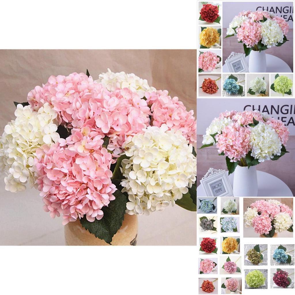Elegant Faux Artificial Silk Hydrangea Bouquet For Stunning Home And Wedding Decor