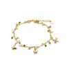 Bracelet - LUXENTER - Lok - 925 Sterling Silver - Green Crystal - 18k Yellow Gold Finish