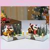 Christmas Resin Music Box With Snow Scene And Light For Festive Decorations