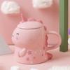 Unicorn Ceramic Water Cup Dinosaur Shaped Mug with Cover Spoon Creative Hand Painted Cartoon Super Cute Super Cute Personality