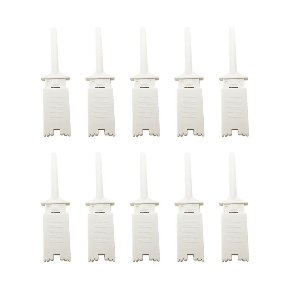 10pcs/Set Flat SMD IC Test Hook 6 Colors Pin Clip Design PCB Probe Electronic Component Tool Component Inspection