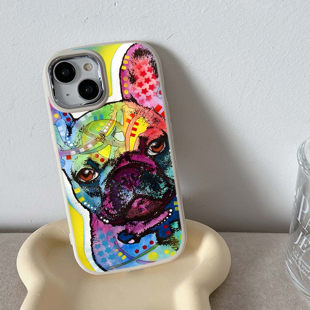 

Для iPhone 13 14 15 Pro Max Samsung Galaxy A14 A15 A24 Xiaomi 13T Redmi 12C Мягкий пухлый чехол для телефона A44 Чехол из ТПУ с французским бульдогом и собакой Honor 50 SE