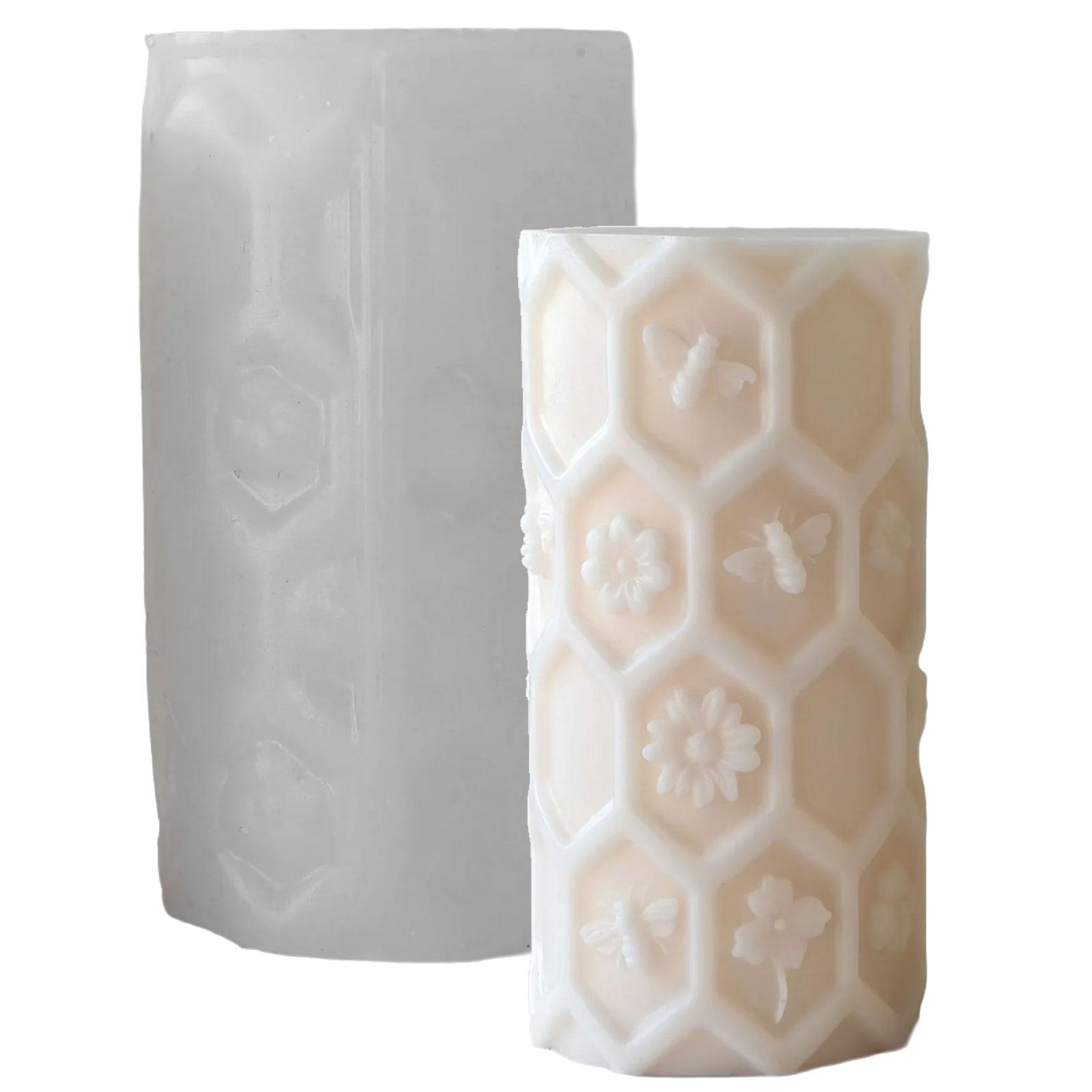 

Силиконовые формы для свечей в виде сот для эпоксидной смолы, формы для изготовления свечей и мыла ручной работы в виде цилиндров, для домашнего декора 8