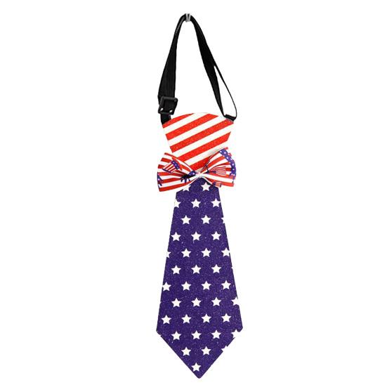 

Patriotic Bow Tie for Independence Day 2026 Adjustable Neck Strap Felt C