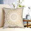 Mandala Gold Pillow Case Printed Home Soft DIY Pillow Cover Gold Mandala Pattern Spiritual Bohemic
