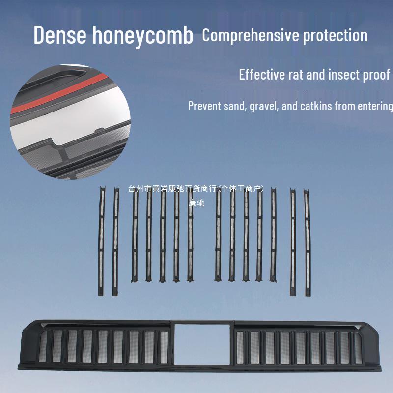 Compatible with 26 Zeekr 9X models: Snap-On Anti-Insect Net Grille Cover for Mosquito and Catkin Protection.