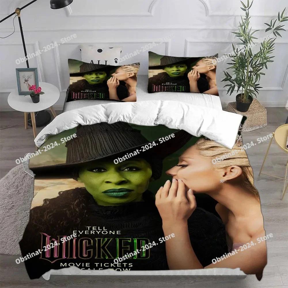 Movie Wicked Witch Bedding Set Printed Bed Set With Pillowcase Duvet Cover Soft Single Double Queen Super King Size Bed Linen