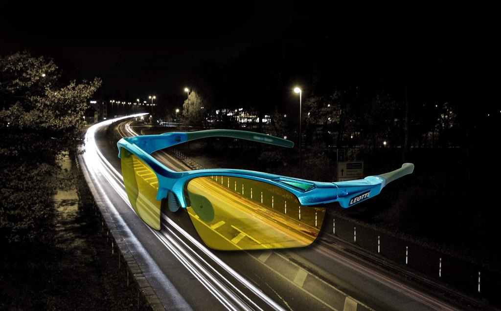 LEOTTI Leotti Sonnenbrille für die Nacht Gelb Hergestellt in LEOTTIgiallo Schwarz Sport, Laufen, Gläser, Japan,