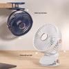 Dual-Use Ultra-Quiet USB Fan: Portable Clip-On for Dorm or Office, Rechargeable and Plug-In